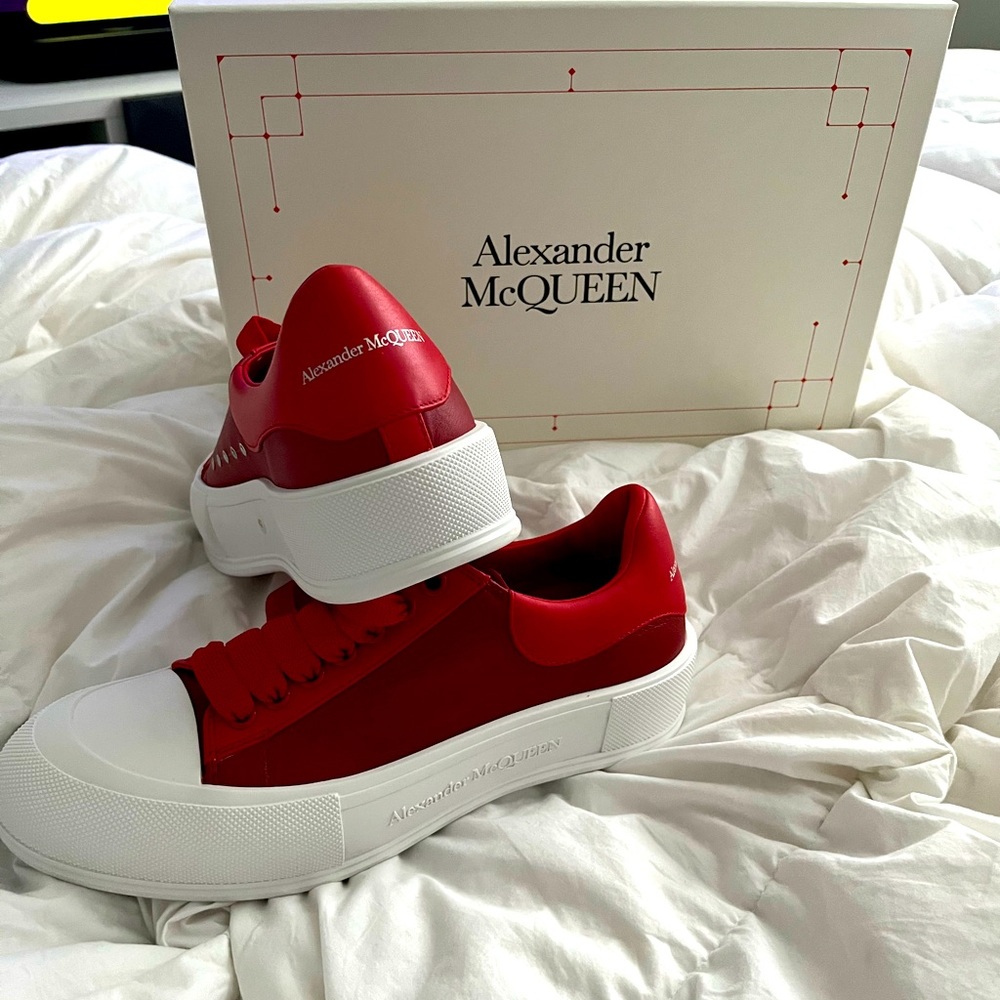 Alexander McQueen size 9 color red sneakers